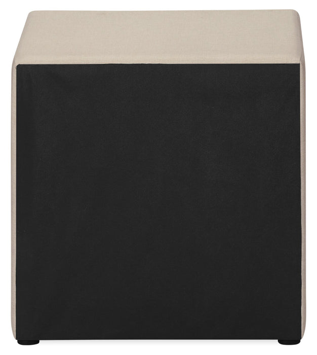 Zara Upholstered Bedside 2-Drawer Nightstand, 20.5\"W x 20.75\"H - Beige