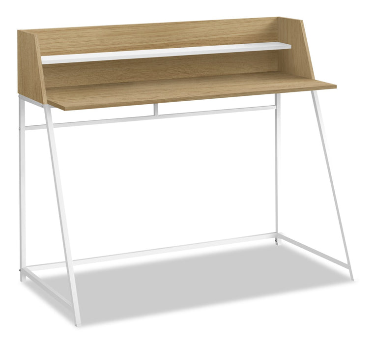 Lawson 47.25\" Office Desk with Small Hutch - Natural