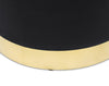 Phebe Velvet Storage Ottoman - Black 
