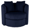Petite Chenille Swivel Cuddler Chair - Groove Midnight 