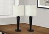 24" Black Metal 2-Piece Set, with Two Table Lamps and USB Charging|Ensemble 2 lampes de table de 24 po en métal noir avec recharge USB