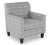 Kylie Linen-Look Fabric Accent Chair - Charcoal Emblem 