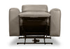 Scott Living Prescott 42.5" Genuine Leather Power Reclining Chair with Power Headrest - Grey | Fauteuil à inclinaison électrique Prescott de Scott Living de 42,5 po en cuir véritable avec appuie-tête électrique - gris