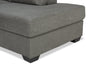 Morty 2-Piece Leather-Look Fabric Right-Facing Condo Sectional - Grey  