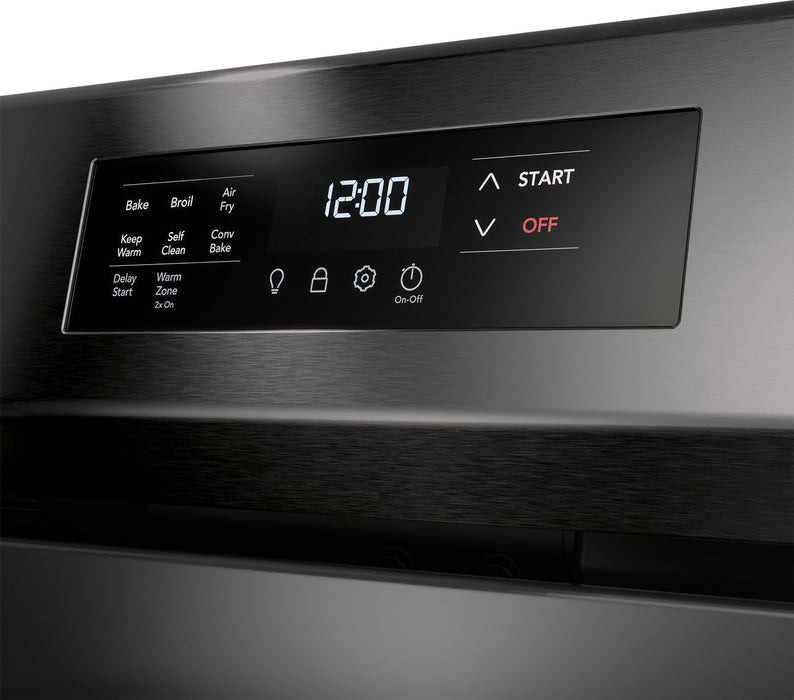 Frigidaire 5.3 Cu. Ft. Electric Range With Air Fry and Convection Bake - Black Stainless Steel - FCRE308CAD