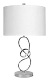 26\" Chrome Swirl Table Lamp