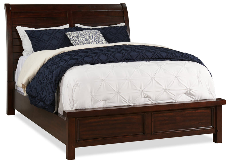Sonoma 6pc Bedroom Set with Bed, Dresser, Mirror & Nightstand, Mango Brown - Queen Size