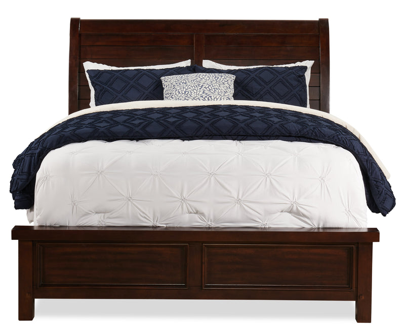 Sonoma 5pc Bedroom Set with Bed, Dresser & Mirror, Mango Brown - Queen Size