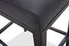 Quinn Bar Stool – Grey - Contemporary style Bar Stool in Grey Rubberwood and Bonded Leather