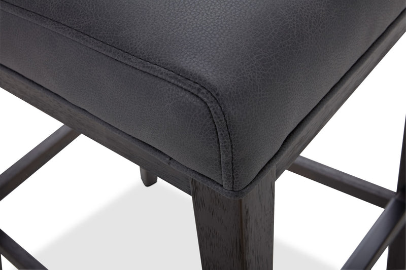 Quinn Barstool with Vegan Leather Fabric, 30\"H - Grey