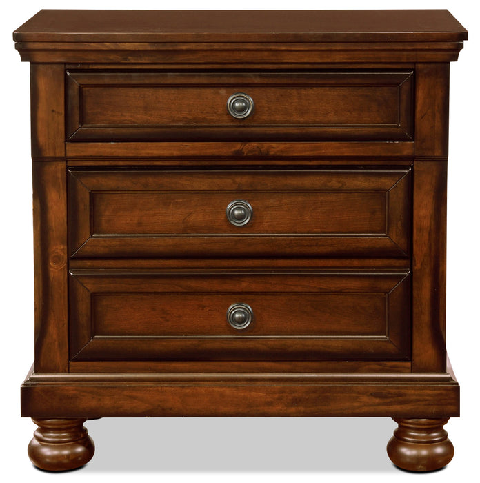 Chelsea Bedside 2-Drawer Nightstand, 28\"W x 28\"H - Cherry Brown