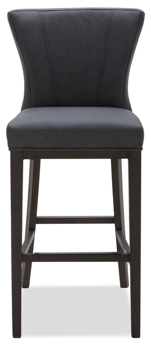 Quinn Barstool with Vegan Leather Fabric, 30\"H - Grey