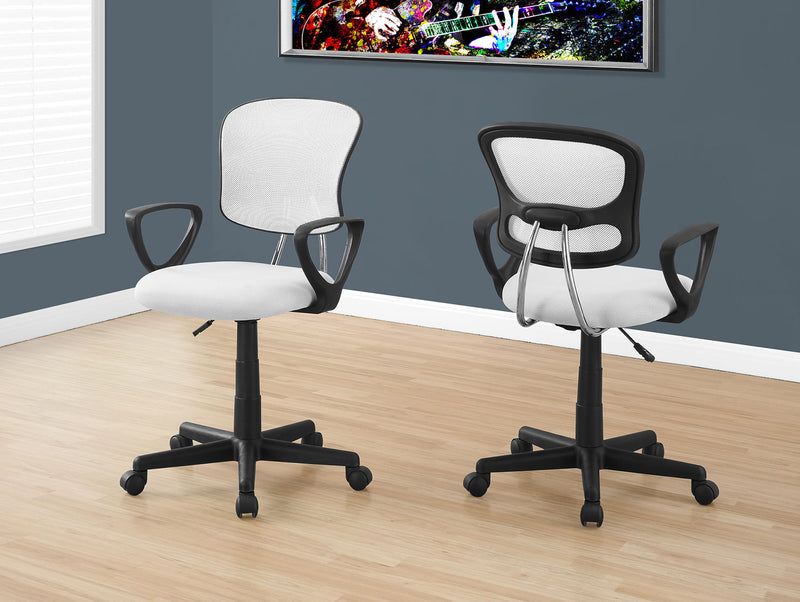 Mika 21\" Office Chair – White & Black