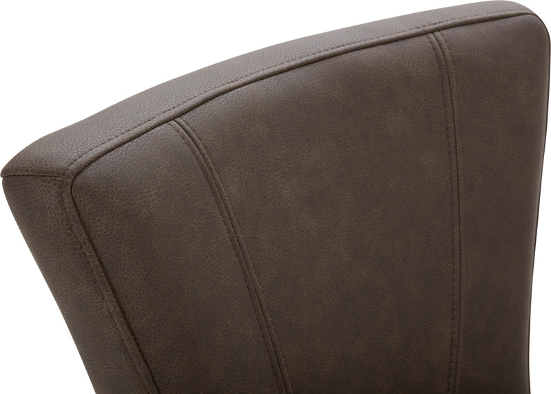 Quinn Barstool with Vegan Leather Fabric, 30\"H - Brown