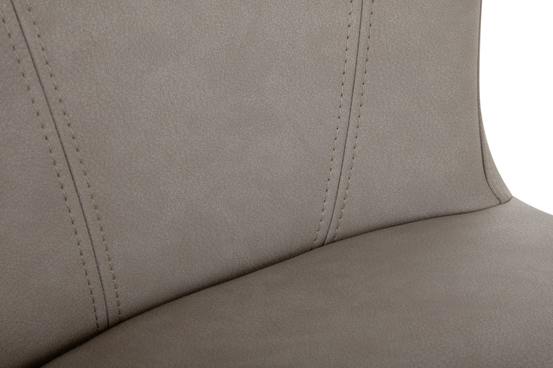 Quinn Barstool with Vegan Leather Fabric, 30\"H - Taupe