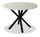 Verona Dining Table with Culture Marbled Top, Metal, Geometric Base, 42"W Round - White