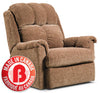Brown Chenille Power Reclining Chair - Contemporary style Chair in Brown