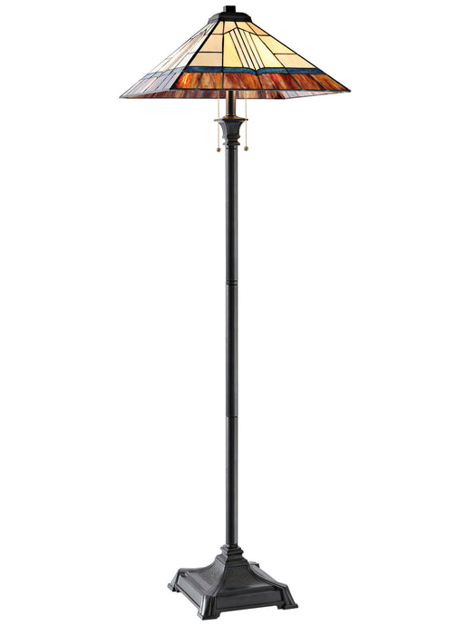 Walter 62\" Tiffany Style Hand-Blown Glass Floor Lamp
