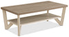 Arika 3-Piece Coffee and Two End Tables Package – Ivory - Contemporary style Occasional Table Package in White Wood