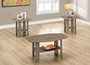 Rosario 3-Piece Coffee and Two End Tables Package – Dark Taupe