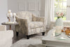 Wynn Linen-Look Fabric Accent Chair - Floral 