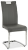 Tuxedo Dining Chair – Grey - Modern style Dining Chair in Grey Steel and Faux Leather