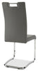 Tuxedo Dining Chair – Grey - Modern style Dining Chair in Grey Steel and Faux Leather