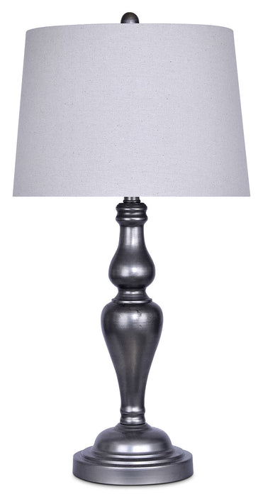 28\" Vintage Metal 2-Piece Set - with Two Table Lamps