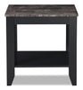 Roma 3-Piece Coffee and Two End Tables Package – Black - Contemporary style Occasional Table Package in Black