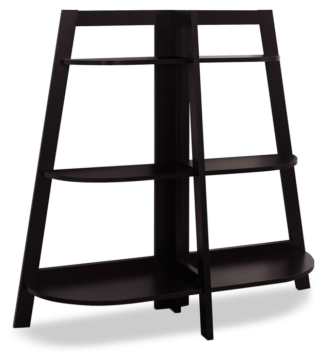 Aline 51\" Bookcase with 3 Open Shelves - Cappuccino