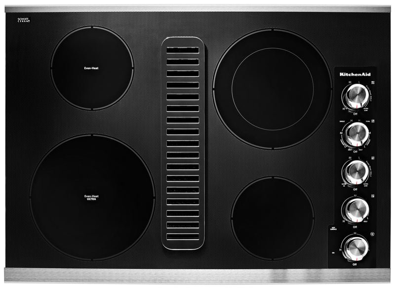 KitchenAid 30\" 4-Element Electric Cooktop - Stainless Steel - KCED600GSS