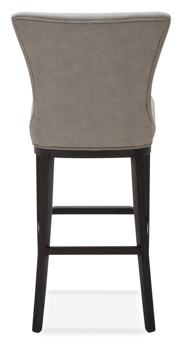 Quinn Barstool with Vegan Leather Fabric, 30\"H - Taupe
