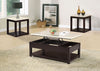 Sicily End Table – Beige - Contemporary style End Table in Black Wood