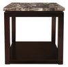 Sicily End Table – Brown - Contemporary style End Table in Deep Chocolate Wood